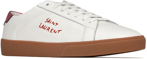 (W) Saint Laurent Court Classic SL/06 Low 'Putih Metalik Merah' 610649-0ZS70-9967 Lookbook (W) Saint Laurent Court Classic SL/06 Low 'Putih Metalik Merah' 610649-0ZS70-9967