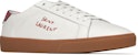 (W) Saint Laurent Court Classic SL/06 Low 'Putih Metalik Merah' 610649-0ZS70-9967
