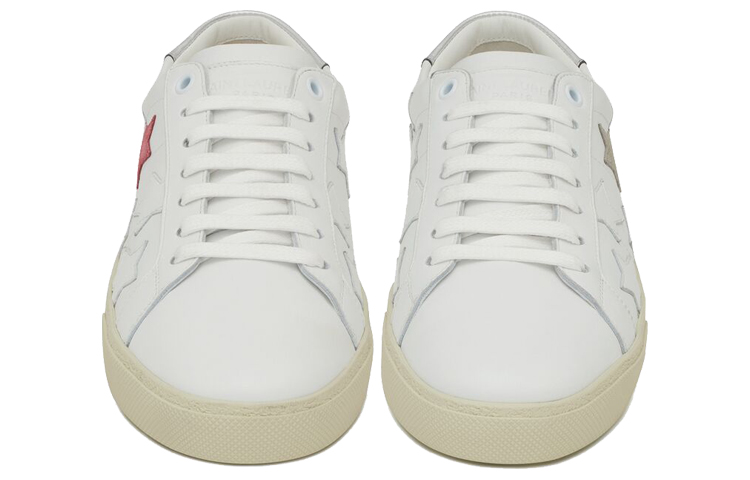 Lookbook (W) Saint Laurent Court Classic SL/06 Rendah 'Putih Bintang Merah Jambu' 592541-00ND0-9017