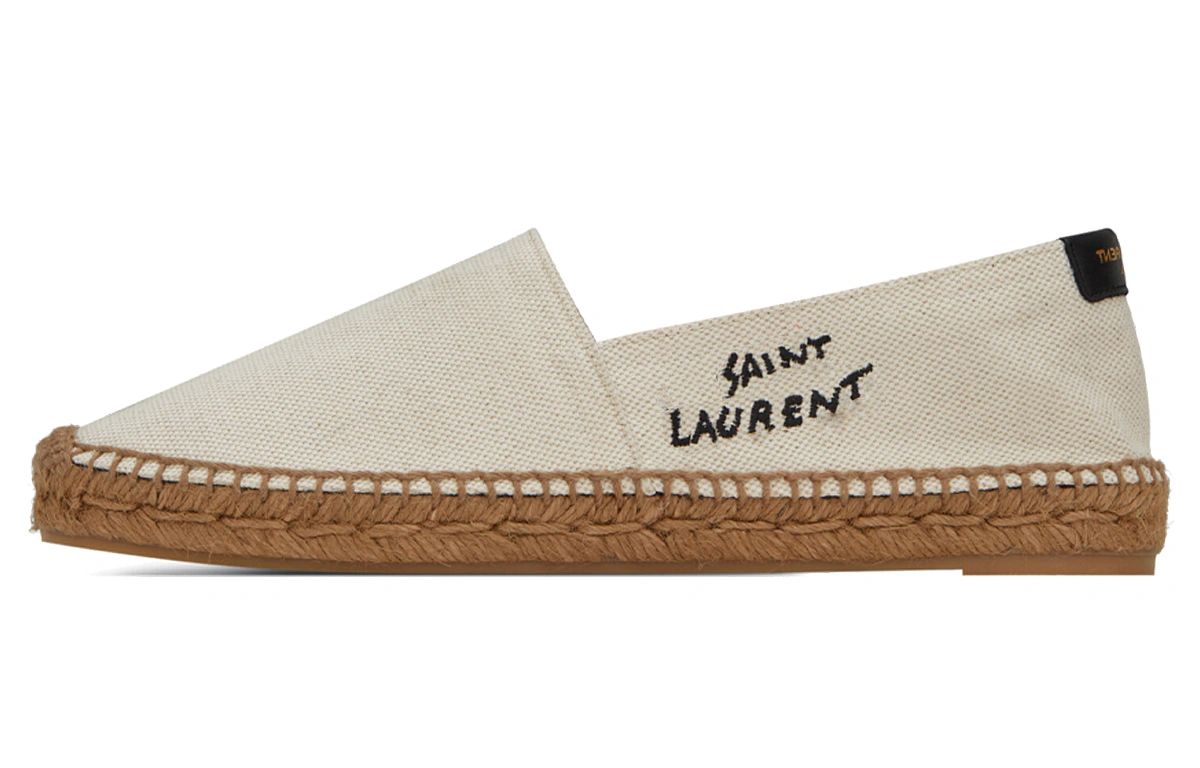 (Women) Saint Laurent Embroidered Espadrille 'Natural Beige'