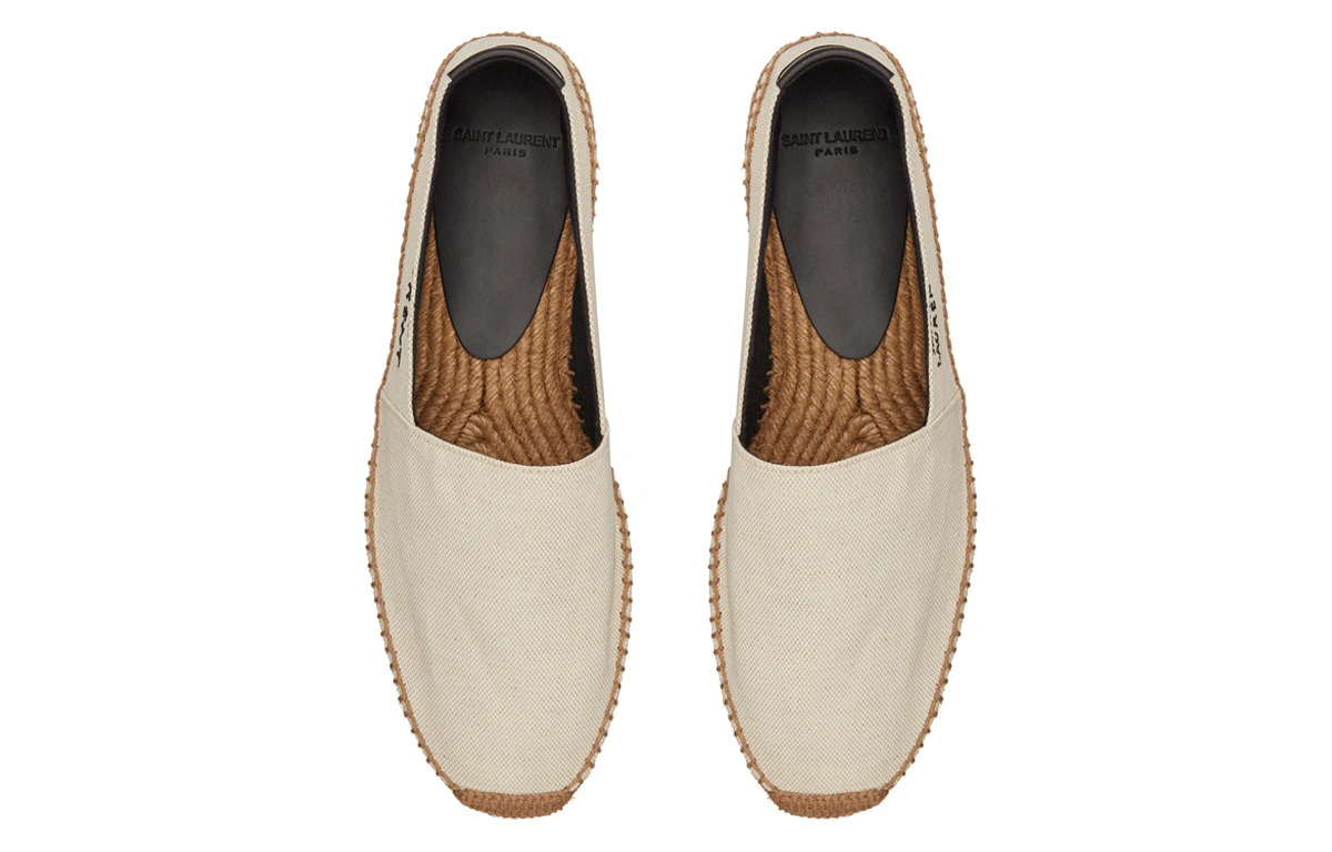 (Women) Saint Laurent Embroidered Espadrille 'Natural Beige'