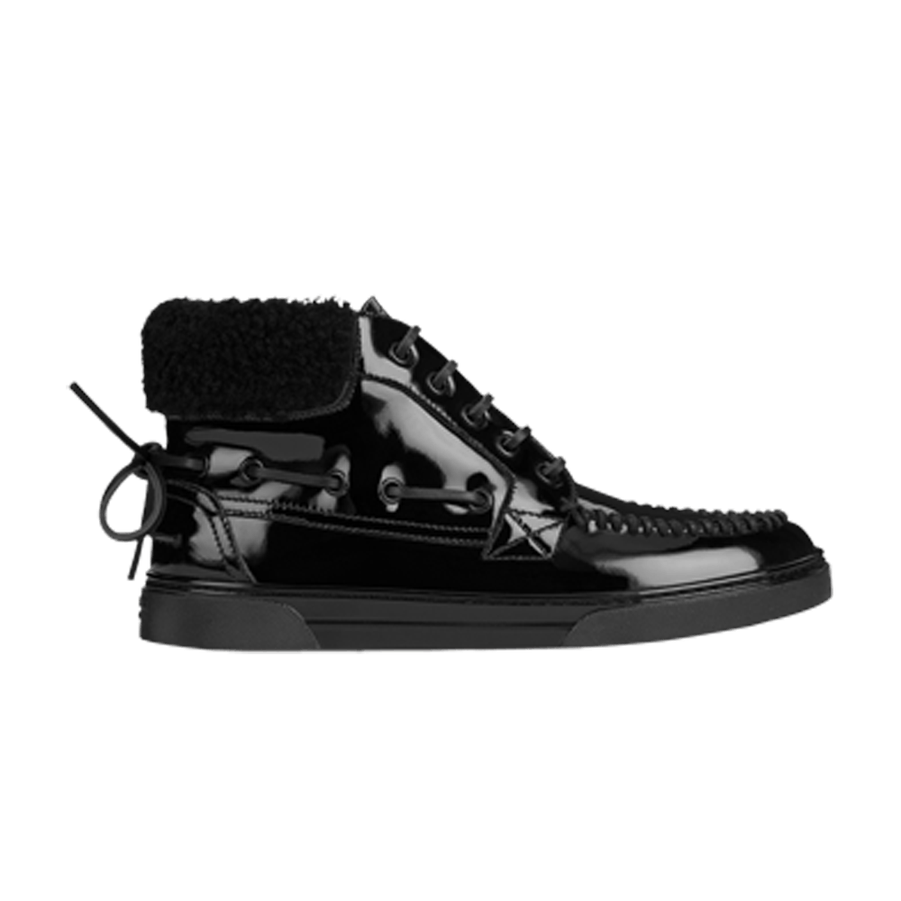 (Women)  Saint Laurent Joe Mid Boat 'Patent Black'  472087-D6C00-1000