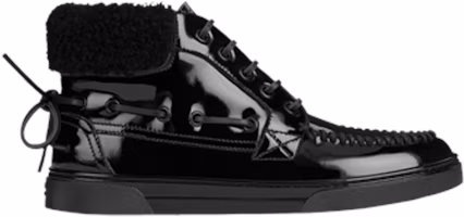 (Women) Saint Laurent Joe Mid Boat 'Patent Black' 472087-D6C00-1000 (Women) Saint Laurent Joe Mid Boat 'Patent Black' 472087-D6C00-1000