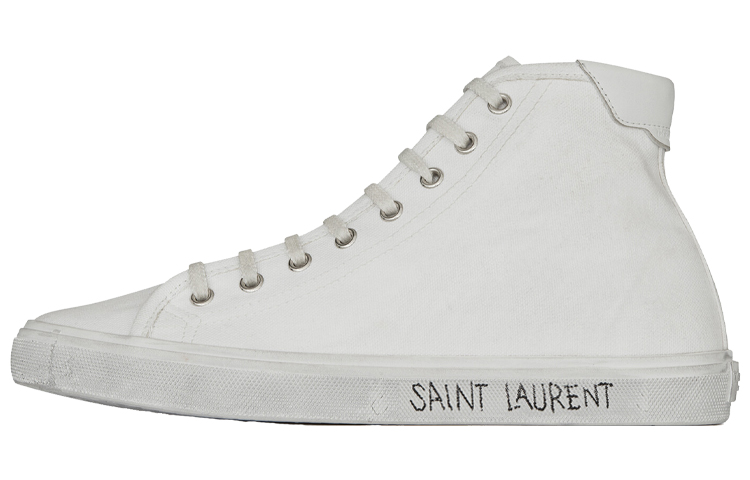 (Women)  Saint Laurent Malibu Mid 'Optic White'  606076-GUZ20-9030