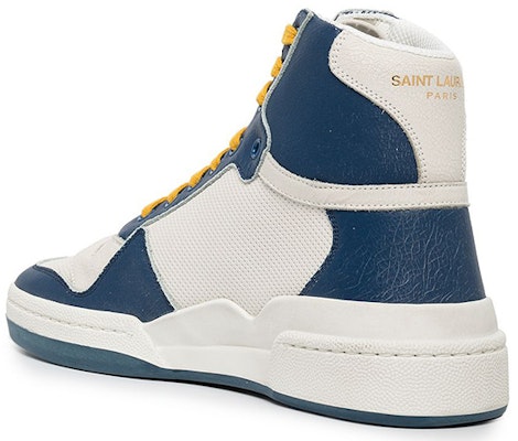 (W) Saint Laurent SL-24 Mid 'Putih Navy Kuning' 610619-AAAI5-9083 Shop (W) Saint Laurent SL-24 Mid 'Putih Navy Kuning' 610619-AAAI5-9083
