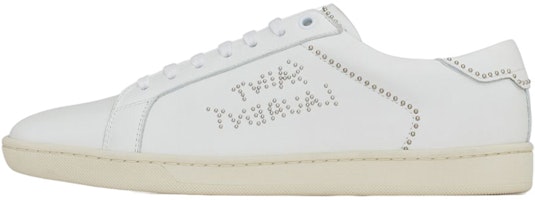 (Women) Saint Laurent SL-08 'Blanc Optique Studded' 711246-AAASW-9030 (Women) Saint Laurent SL-08 'Blanc Optique Studded' 711246-AAASW-9030