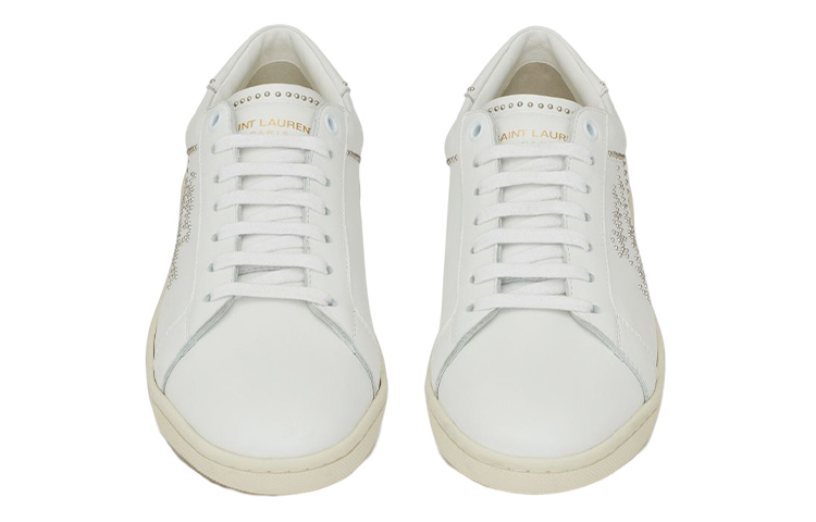 Lookbook (Women)  Saint Laurent SL-08 'Blanc Optique Studded'  711246-AAASW-9030