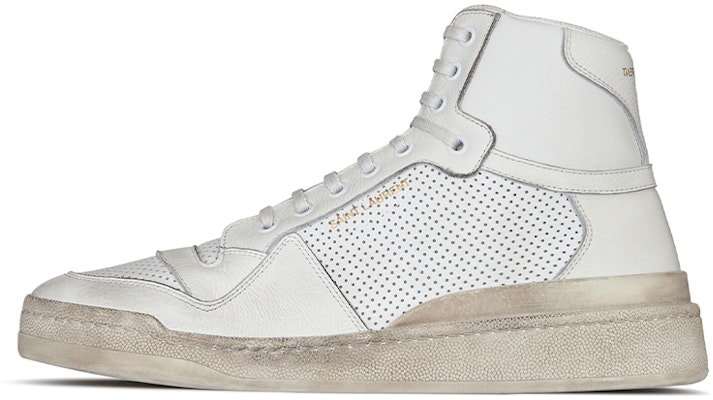 (W) Saint Laurent SL-24 Mid 'Distressed - Putih Optik' 610619-04LB0-9030 Buy (W) Saint Laurent SL-24 Mid 'Distressed - Putih Optik' 610619-04LB0-9030