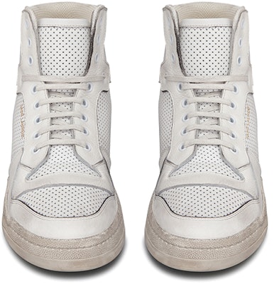 (Women) Saint Laurent SL-24 Mid 'Distressed - Optic White' 610619-04LB0-9030 Lookbook (Women) Saint Laurent SL-24 Mid 'Distressed - Optic White' 610619-04LB0-9030