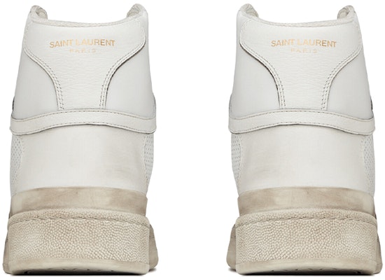 (Women) Saint Laurent SL-24 Mid 'Distressed - Optic White' 610619-04LB0-9030 Shop (Women) Saint Laurent SL-24 Mid 'Distressed - Optic White' 610619-04LB0-9030