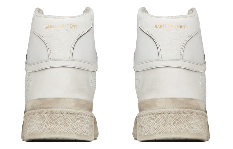 Shop (W) サンローラン SL-24 ミッド (ホワイト/ダメージ加工) 610619-04LB0-9030