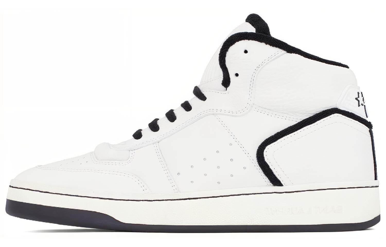 (Women)  Saint Laurent SL-80 Mid 'Optical White Black'  713655-AABV5-1006