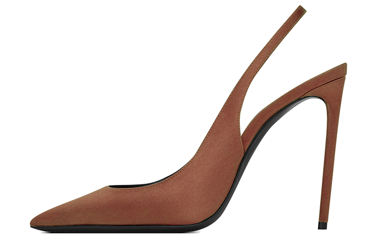 (Women)  Saint Laurent Zoe Slingback Pumps 'Brun Pecan'  702753-9QN00-2210