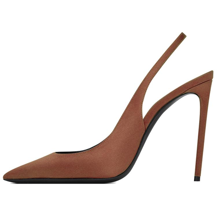 (Women)  Saint Laurent Zoe Slingback Pumps 'Brun Pecan'  702753-9QN00-2210