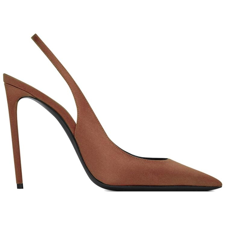Order (W) Saint Laurent Zoe Slingback Pumps ''Brun Pécan'' 702753-9QN00-2210
