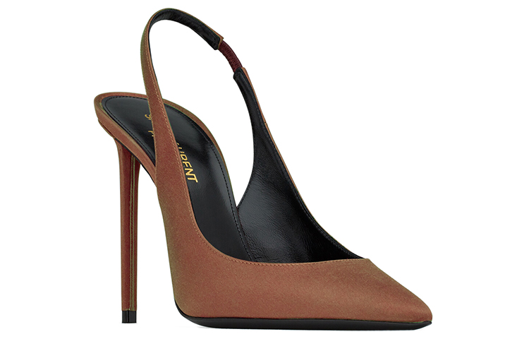 Lookbook (W) Saint Laurent Zoe Slingback Pumps 'Coklat Pekan' 702753-9QN00-2210