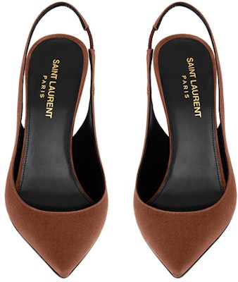 (W) Saint Laurent Zoe Slingback Pumps 'Coklat Pekan' 702753-9QN00-2210 Shop (W) Saint Laurent Zoe Slingback Pumps 'Coklat Pekan' 702753-9QN00-2210