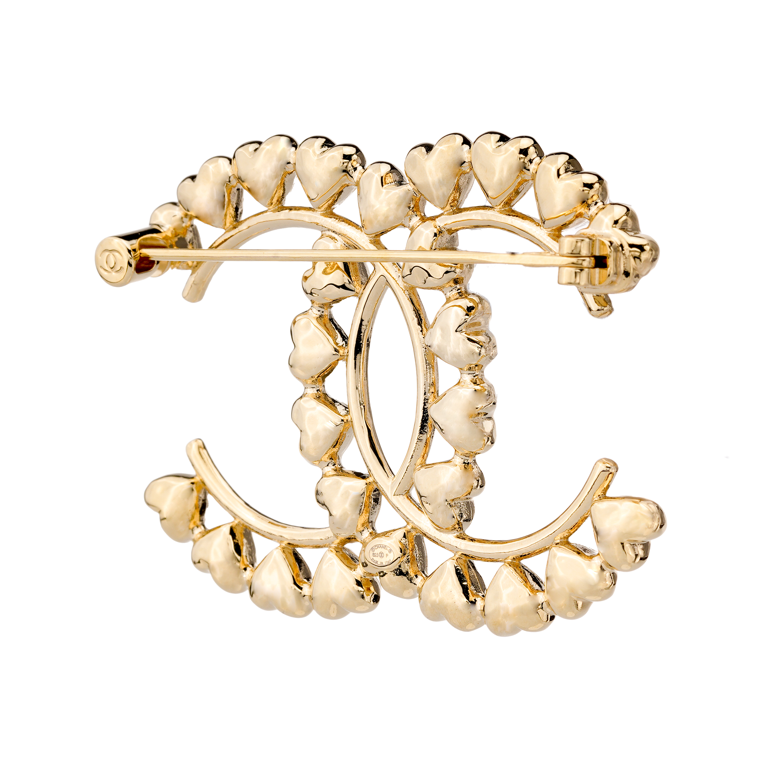 Purchase (W) [春夏 2023] CHANEL 經典雙C愛心金屬胸針 女款 ABA277-B10485-NN008