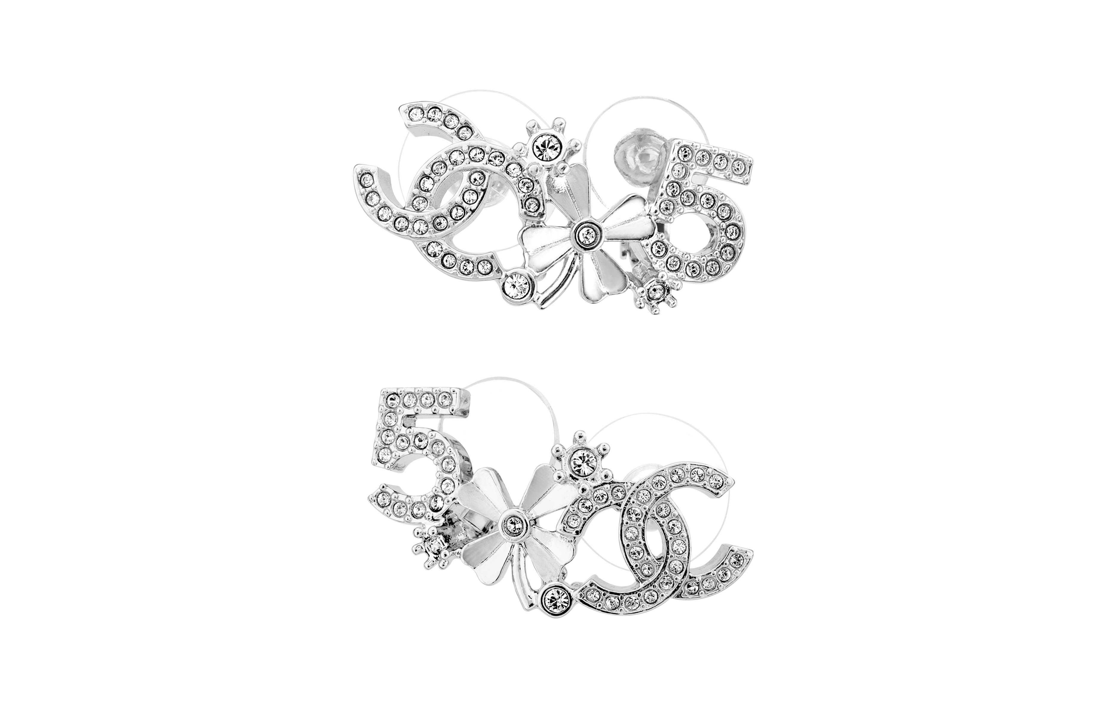 (Women) [Spring Summer 2023] CHANEL Classic Logo Crystal Earrings for Women ABA432-B10536-NN147