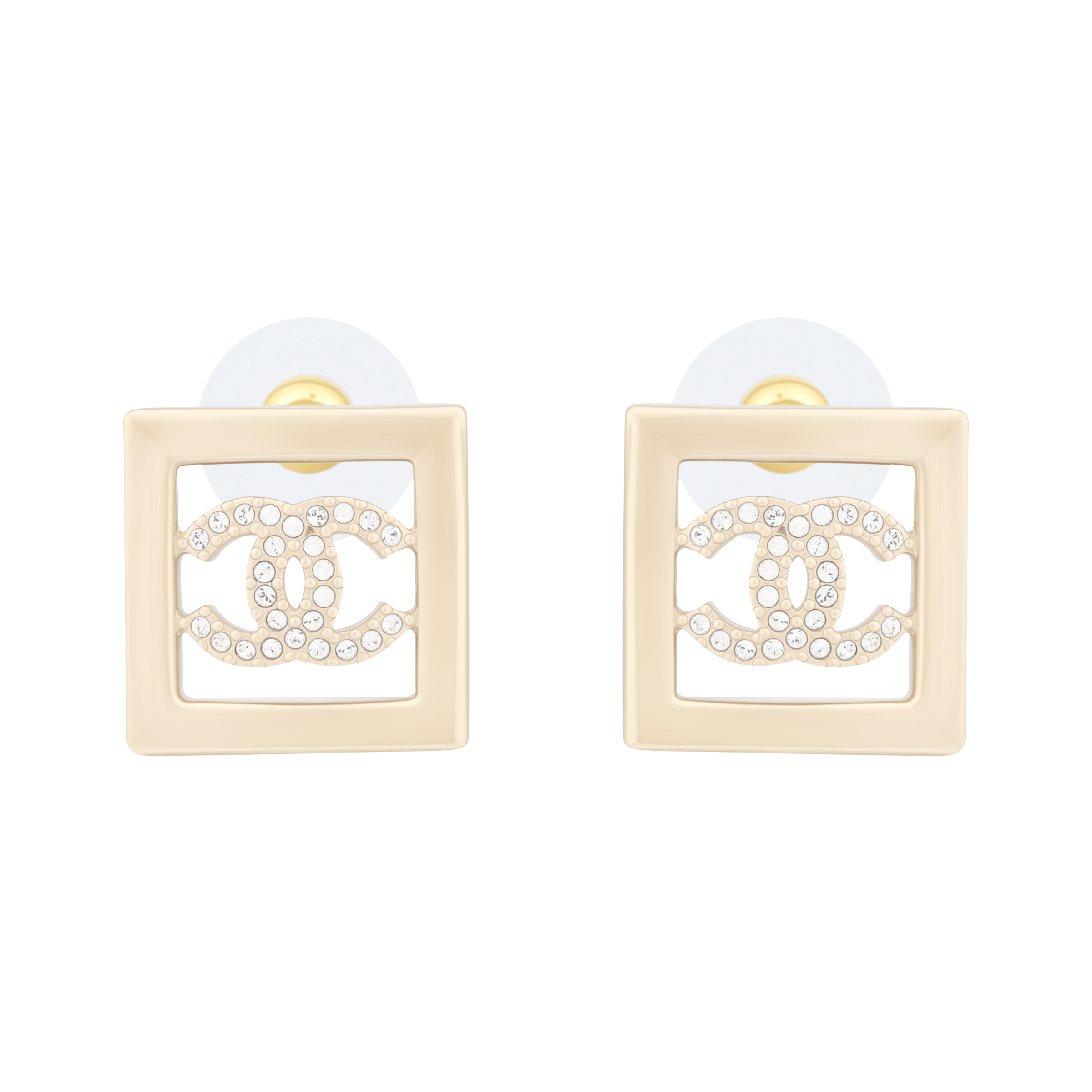 (Women) [Spring/Summer 2023] CHANEL Classic Minimalist Double C Square Earrings – AB2468-B010203-NK646