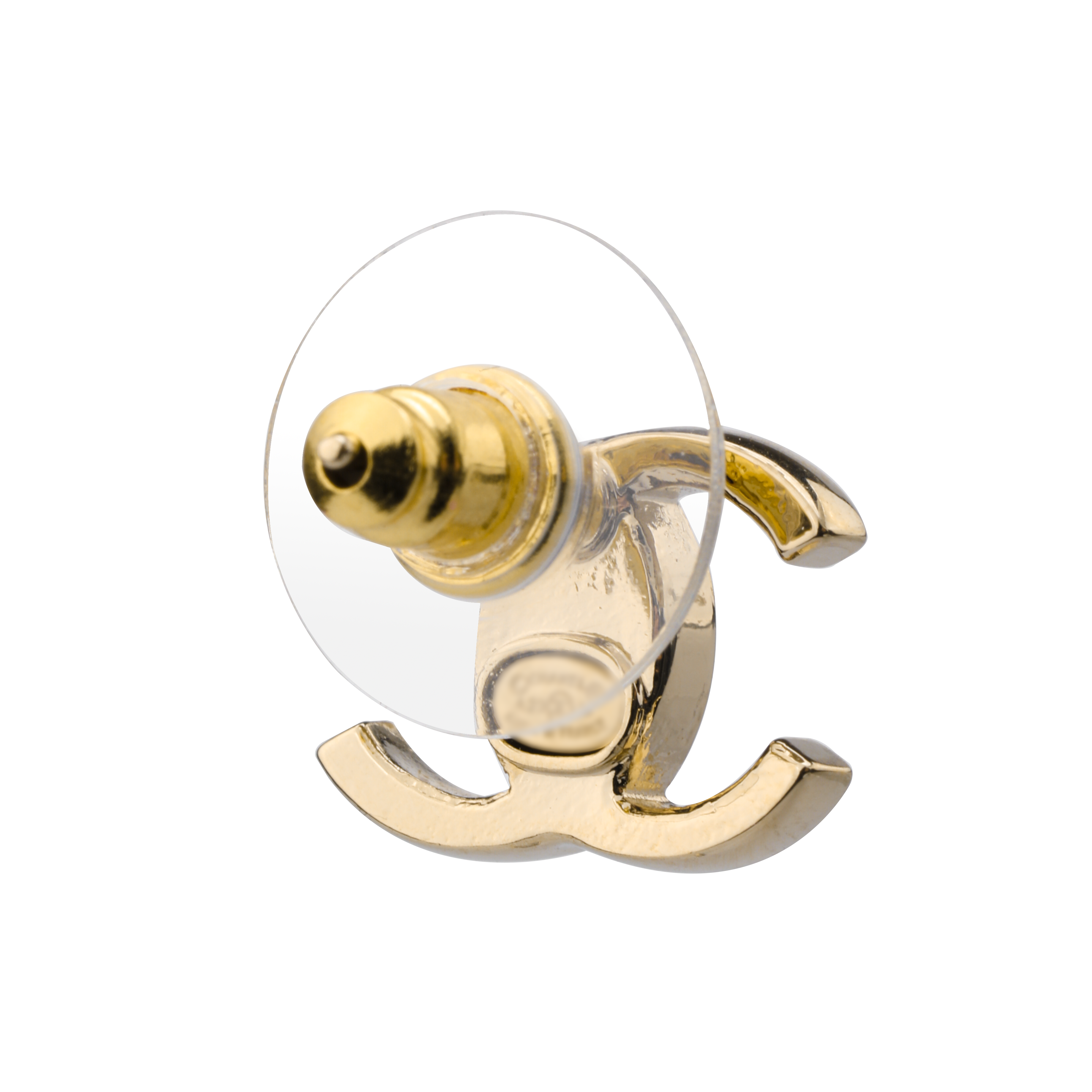 Shop (W) [春夏2023] シャネル ダブルC クリスタル スタッドピアス スモール ゴールド ABA659-B10888-NN906