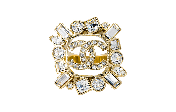 (Women) [SS23] CHANEL Double C Logo Metal Ring Gold for Women. ABA178-B10373-NM707