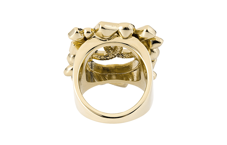 Shop (W) [SS23] 샤넬 더블 C 로고 메탈 링 골드 여성용. ABA178-B10373-NM707