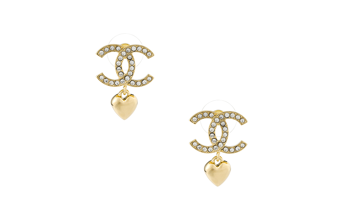 Order (Women) [SS23] CHANEL Logo Heart Shaped Metal Earrings for Women - Gold ABA272-B10486-NN007