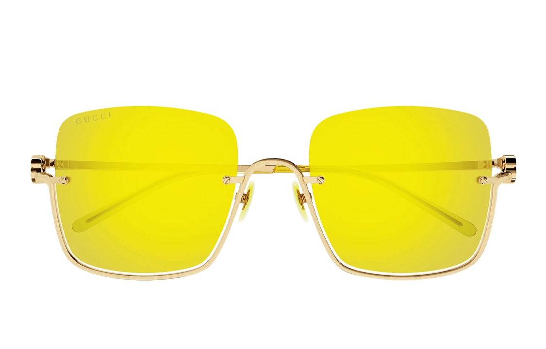 Lookbook (W) [SS23] GUCCI 黄色方形半框合金太阳镜 GG1279S-006