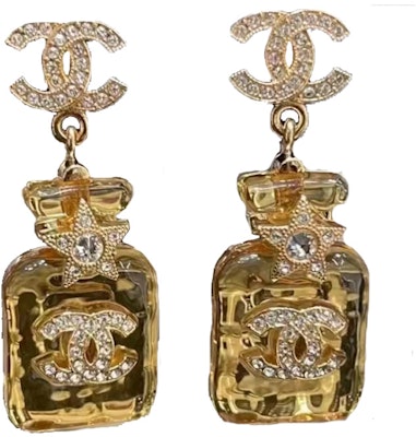 (W) 【SS23】シャネル 23S 透明香水ボトル クラシックCCスター オレンジピアス レディース ABA840-B10935-NN980 Order (W) 【SS23】シャネル 23S 透明香水ボトル クラシックCCスター オレンジピアス レディース ABA840-B10935-NN980