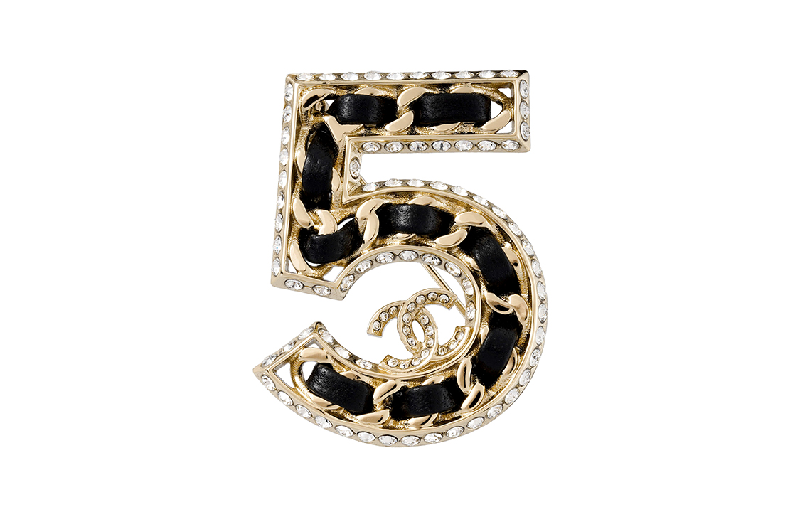 Order (W) 【SS23】CHANEL 女士字母5水鑽飾品徽章胸針. ABA170-B10370-NM705