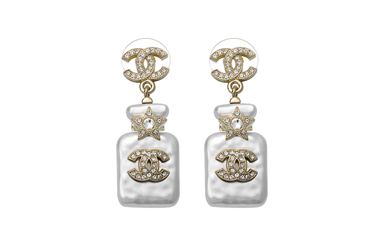 (Women) 【SS23 New】CHANEL Double C Perfume Bottle White Earrings for Women ABA840-B10935-NN979 圖 3