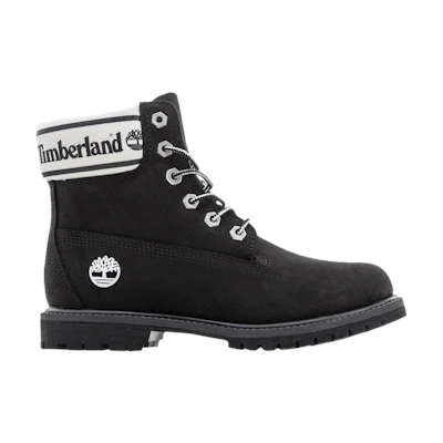 (W) Timberland 6 Inch PRM 'Logo Collar - Black Grey'
