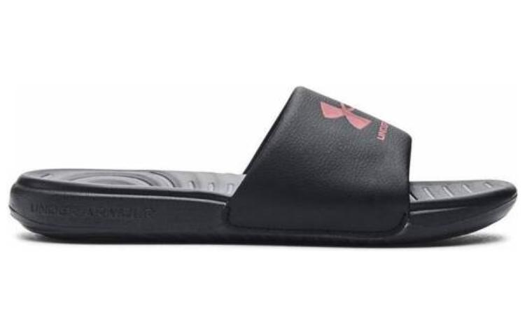 Order （女士）Under Armour Ansa 固定平底拖鞋「黑色粉紅靈藥」3023772-007