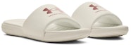 Lookbook (W) Under Armour Ansa Fixed Slide 'Ivory Red Fusion' - Selipar 'Ivory Red Fusion' Lelaki 3023772-107
