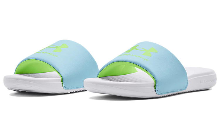 Lookbook (W) UAアンサ フィックスド スライド (オパールブルー/ホワイト) 3023772-302