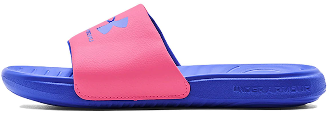 (W) Under Armour Ansa Fixed Slides ''Pink Punk Versa Blu'' 3023772-604 Buy (W) Under Armour Ansa Fixed Slides ''Pink Punk Versa Blu'' 3023772-604