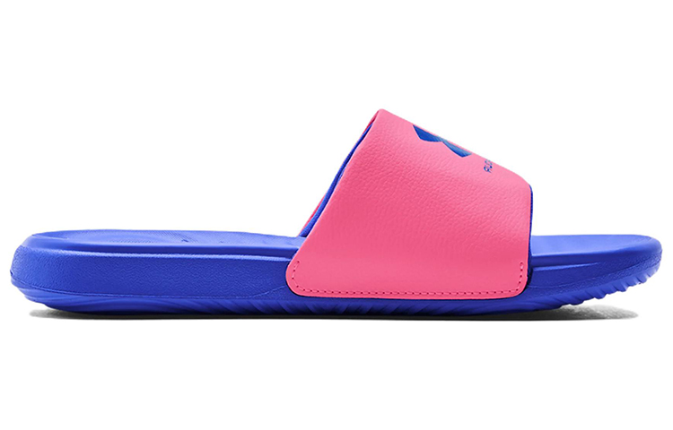 Order (W) Under Armour Ansa Fixed Slides ''Pink Punk Versa Blau'' 3023772-604