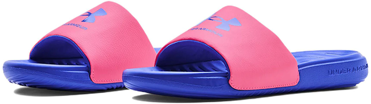 (W) Under Armour Ansa Fixed Slides ''Pink Punk Versa Blu'' 3023772-604 Lookbook (W) Under Armour Ansa Fixed Slides ''Pink Punk Versa Blu'' 3023772-604