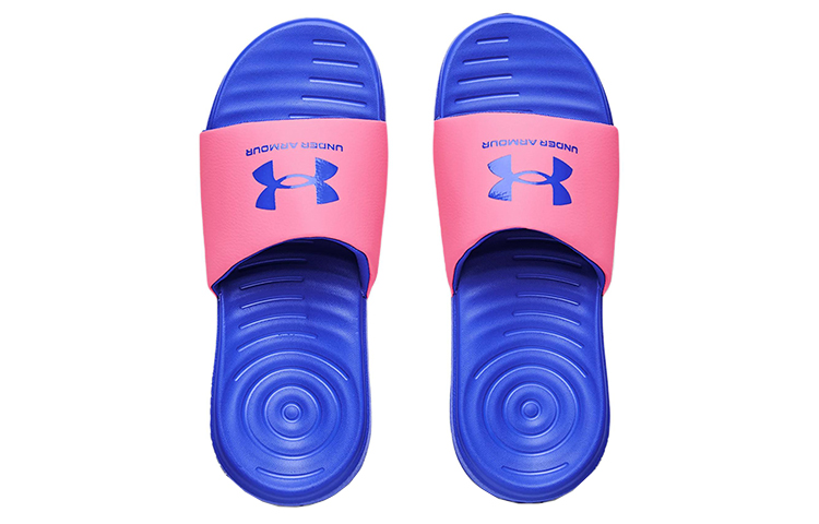 Shop (W) Under Armour Ansa Fixed Slides ''Pink Punk Versa Blau'' 3023772-604