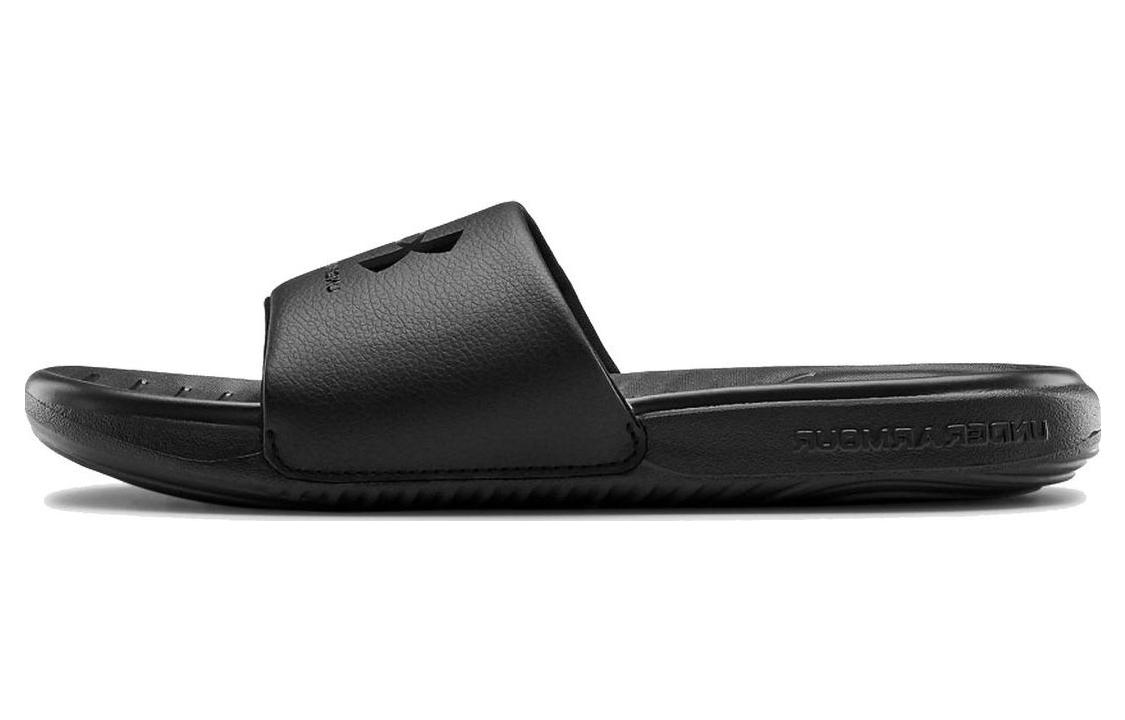 (Women)  Under Armour Ansa Fixed Slides 'Triple Black'  3023772-005
