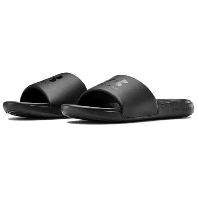 Lookbook (W) Under Armour Ansa Fixed Slides ''Triple Black'' Herren Sandalen Schwarz 3023772-005