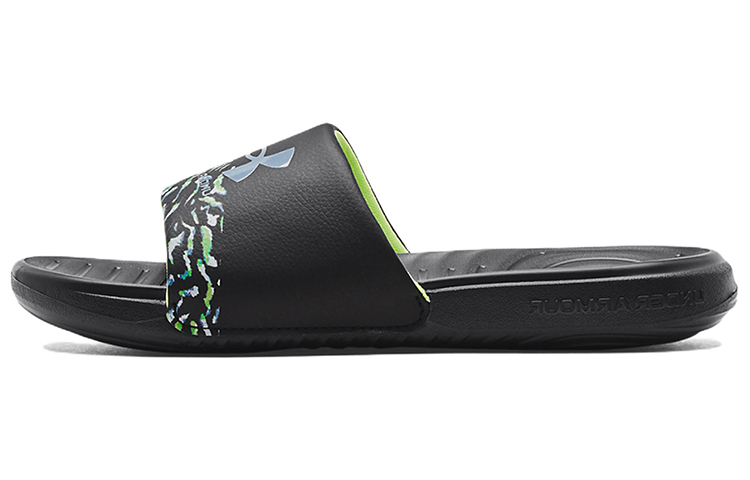 (Women)  Under Armour Ansa Graphic Slide 'Black Quirky Lime'  3024436-008