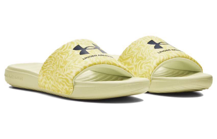 Lookbook （女款）Under Armour Ansa Graphic 拖鞋 'Lemon Ice' 3024436-304