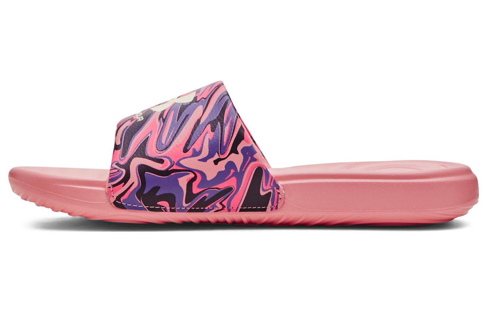 (Women)  Under Armour Ansa Graphic Slide 'Posh Pink Abstract'  3024436-605