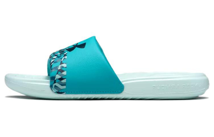 (Women)  Under Armour Ansa Graphic Slide 'Sea Mist Neptune'  3024436-300