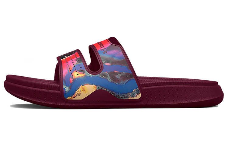 (Women)  Under Armour Ansa Studio Slide 'Graphic - Bolt Red'  3025404-600