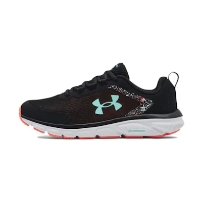 (W) UA Charged Assert 9 'Paint Splatter - Black Tile Blue'