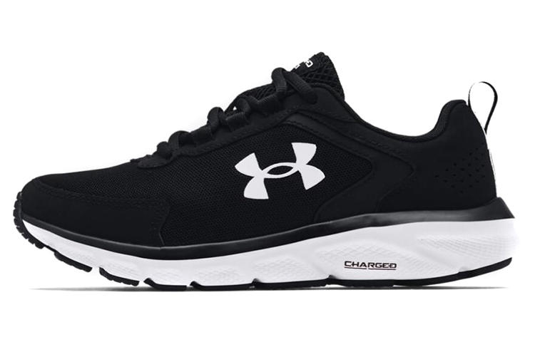 (Women)  Under Armour Charged Assert 9 Wide 'Black White'  3024862-001