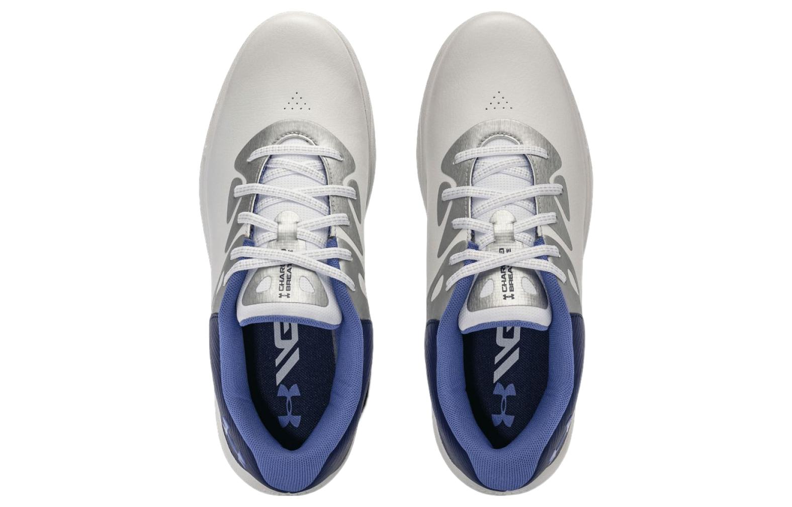 Shop (W) Under Armour Charged Breathe 2 Spikeless Golfschuhe ''Weiß Lila'' 3026403-100